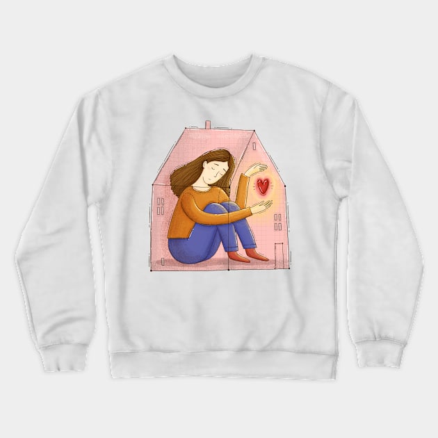 Stay Home Crewneck Sweatshirt by Tania Tania